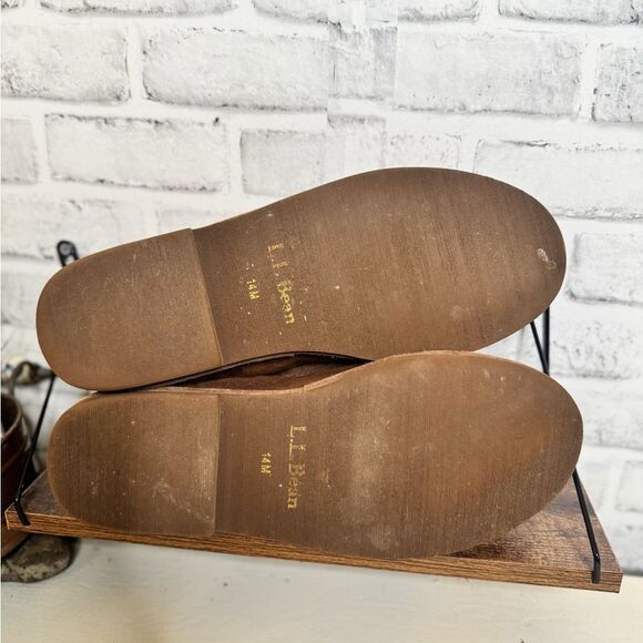 L.L. Bean Men's Brown Suede Slippers Loafers 14 - Picture 5 of 7
